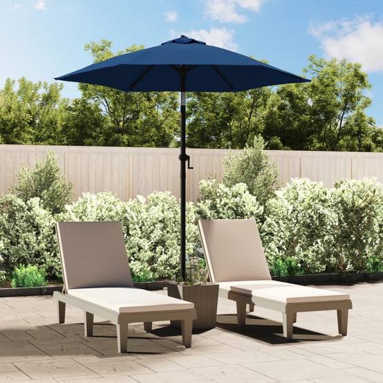 Parasol - parasol de jardin - parasol d'extérieur Bleu 200x224 cm Aluminium - MEUBLE PRO - Image 2
