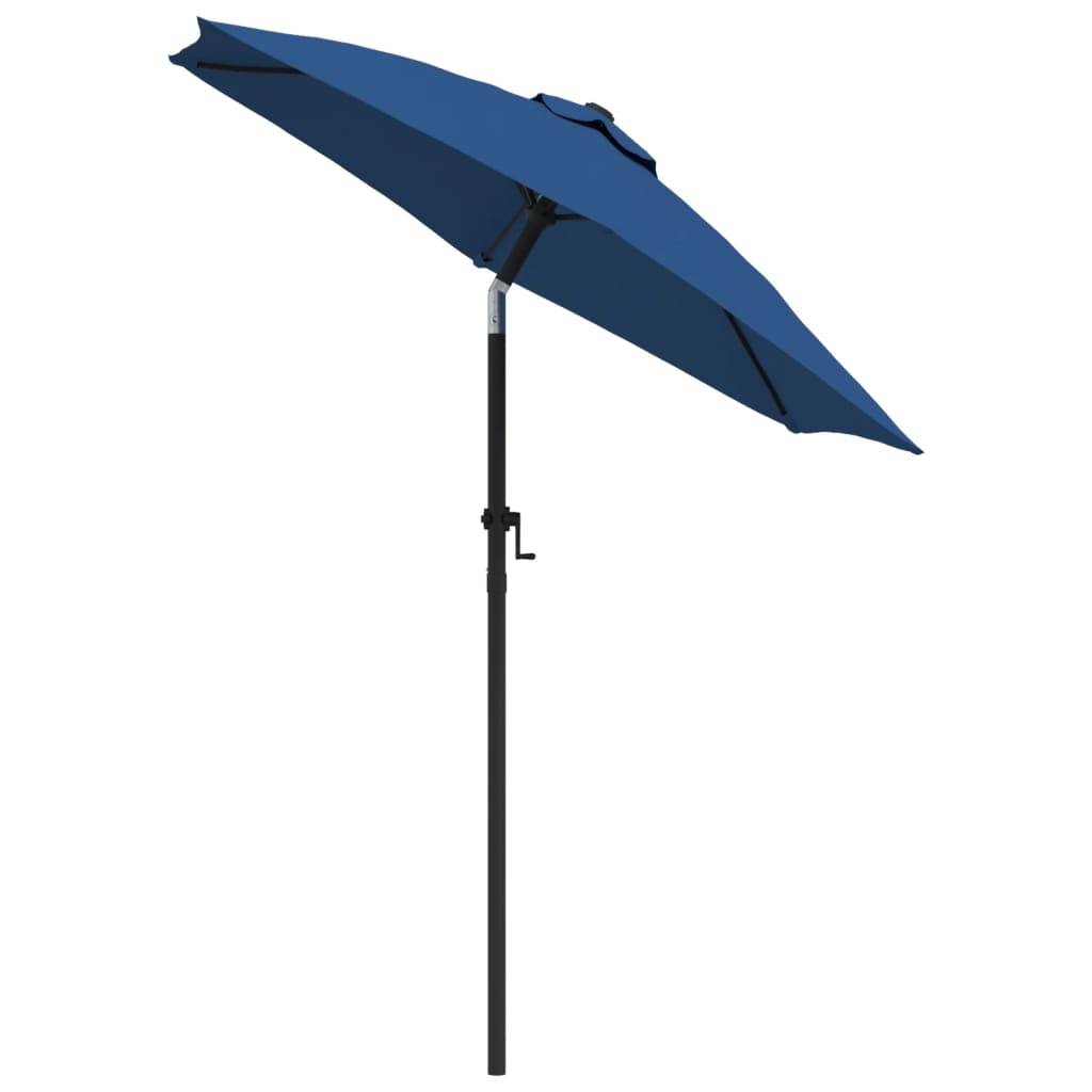Parasol - parasol de jardin - parasol d'extérieur Bleu 200x224 cm Aluminium - MEUBLE PRO - Image 3