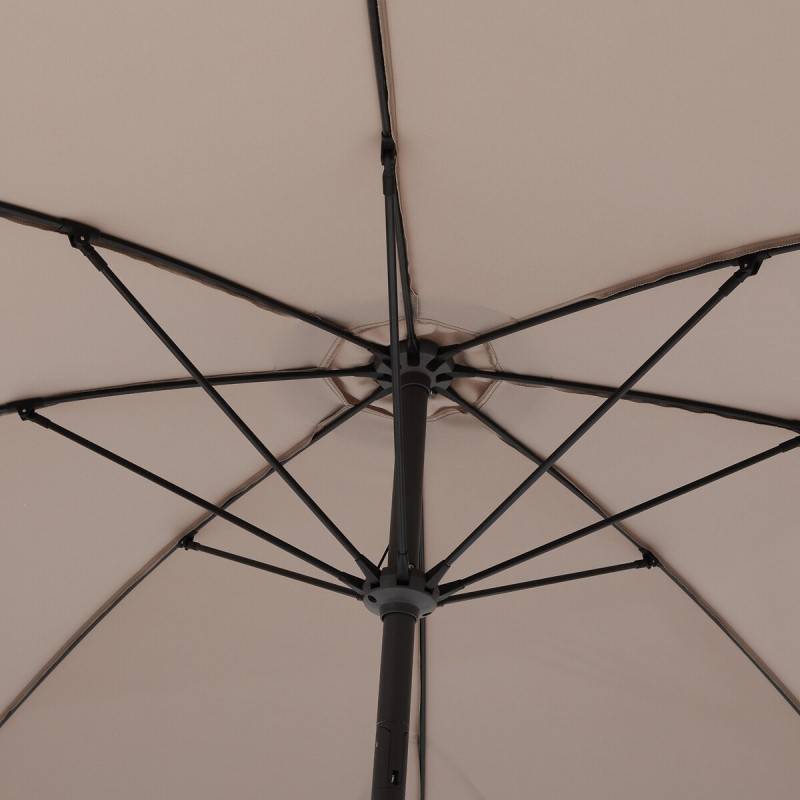Hesperide - Parasol droit rond "Sisko" taupe D2,7m en aluminium traité époxy Hespéride - Image 6