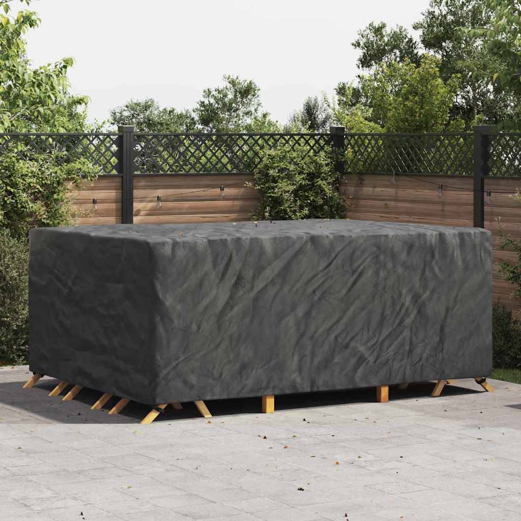 Housse de Protection Ovale pour Table de Jardin Tissu 210D Imperméable et Respirant Noir 280x204x106 cm – ComfortXL Outdoor Living - Image 1