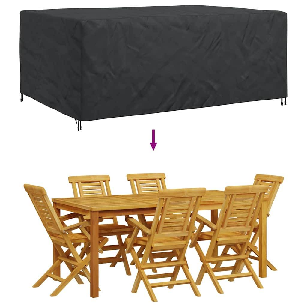 Housse de Protection Ovale pour Table de Jardin Tissu 210D Imperméable et Respirant Noir 280x204x106 cm – ComfortXL Outdoor Living - Image 5