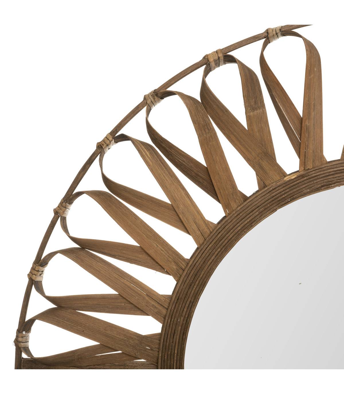 Grand Miroir mural en Bambou D 93 cm - Image 2