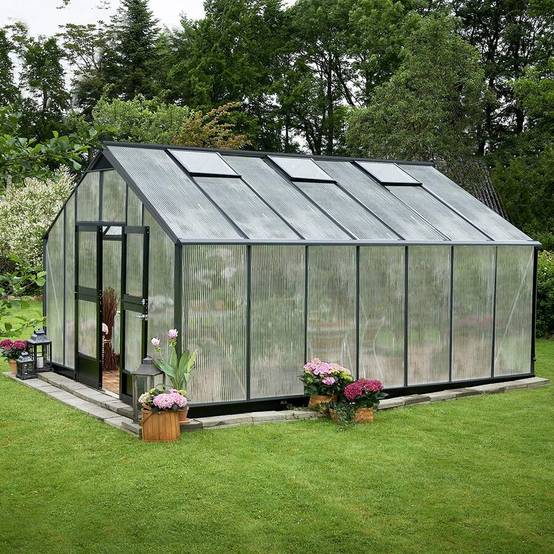 Juliana - Serre en polycarbonate 18,8 m² Gartner, anthracite - Juliana - Image 1