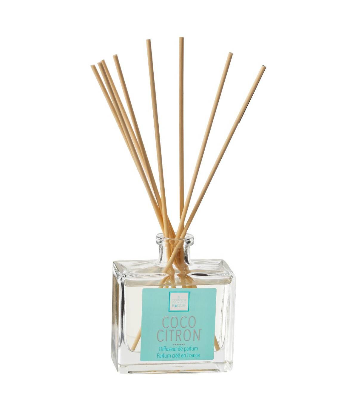Diffuseur de parfum Coco Citron 160 ml avec 8 Bâtonnets - Image 1
