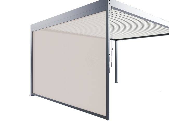 Store Latéral Zippé Gris Anthracite 3,50m pour Pergola Adossée S et SV ORIAL France - Image 1