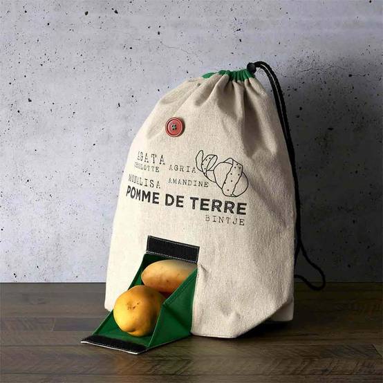 Cook Concept - Sac Distributeur "Pomme de Terre" 42cm Beige - Image 6