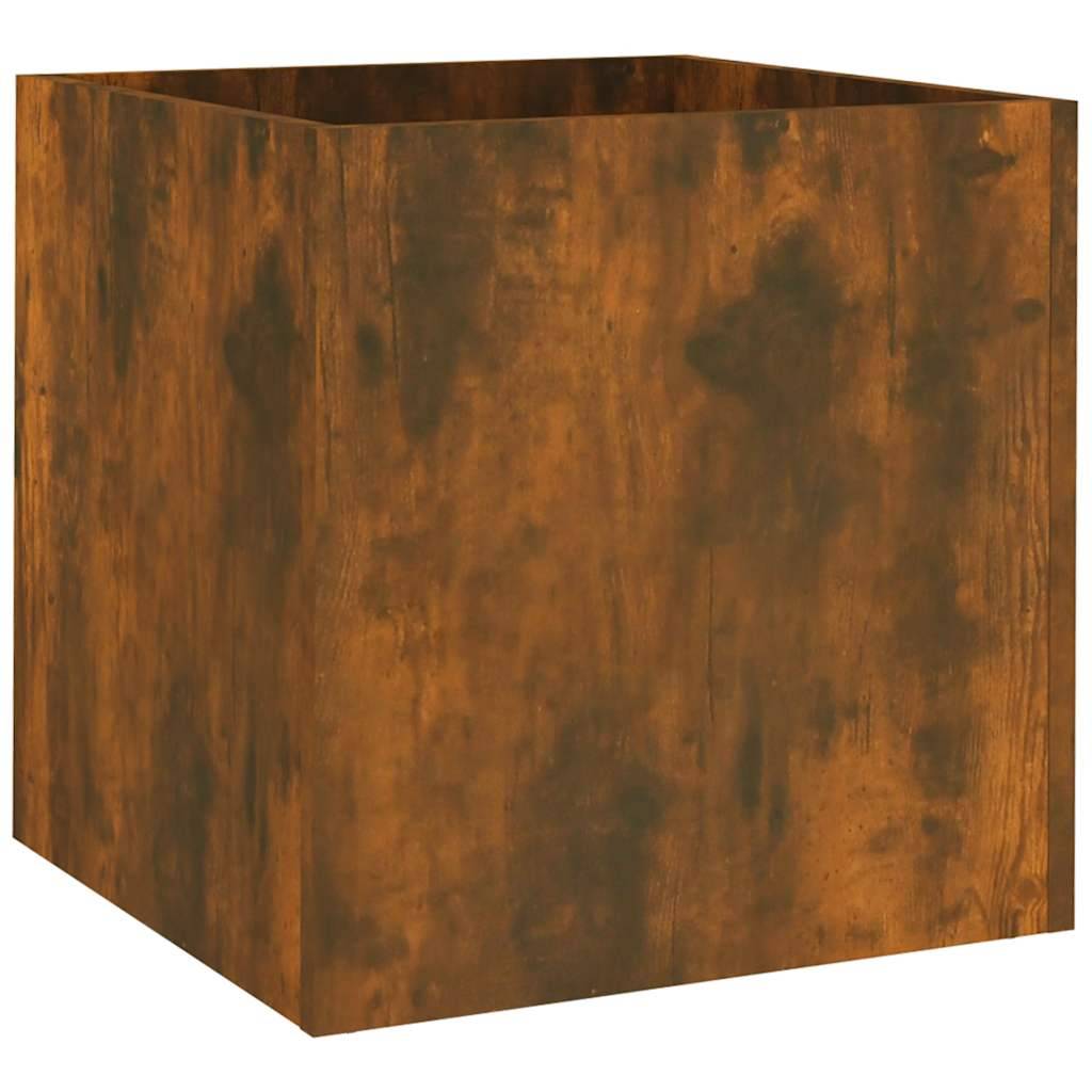 Vidaxl - Jardinière Chêne fumé 40x40x40 cm Bois d'ingénierie vidaXL 820499 - Image 2