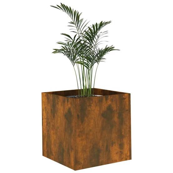 Vidaxl - Jardinière Chêne fumé 40x40x40 cm Bois d'ingénierie vidaXL 820499 - Image 5