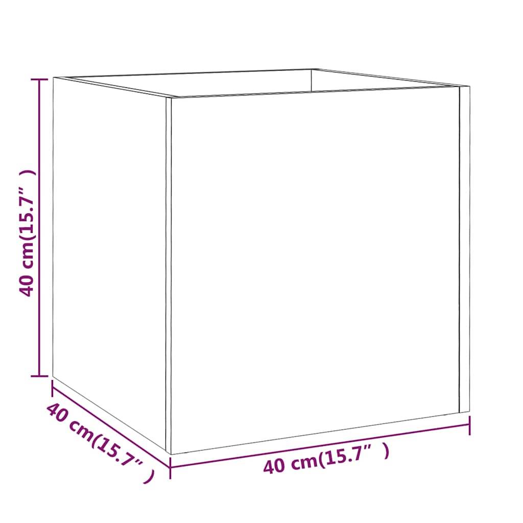 Vidaxl - Jardinière Chêne fumé 40x40x40 cm Bois d'ingénierie vidaXL 820499 - Image 3