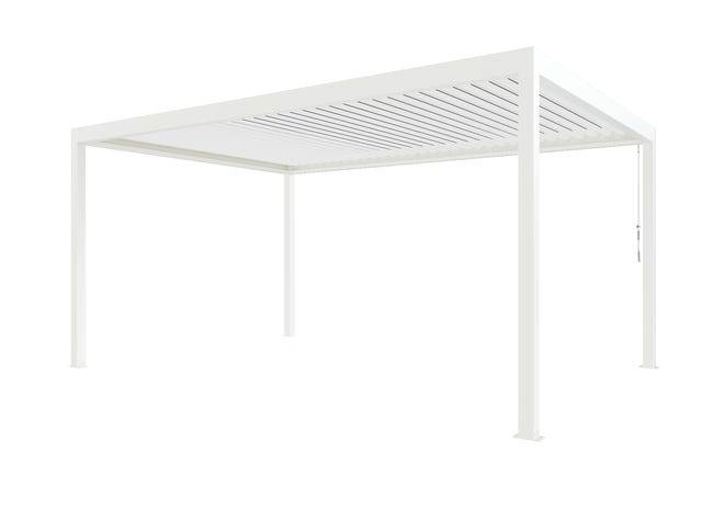 Pergola Bioclimatique Aluminium Autoportante Blanc 5x3,5 Manuelle S ORIAL France - Image 9