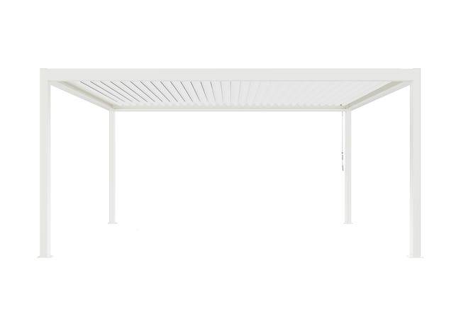 Pergola Bioclimatique Aluminium Autoportante Blanc 5x3,5 Manuelle S ORIAL France - Image 8