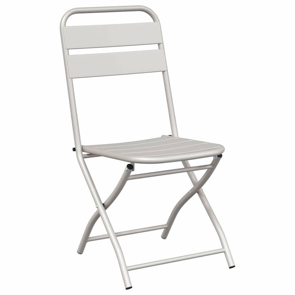 Chaise bois composite 2 places acier beige 42 x 52 x 82 cm - Prolenta premium p399.0 - Image 4