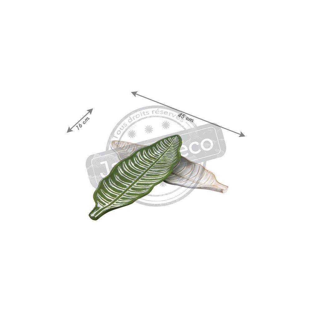 Aubry Gaspard - Plat feuille en bois patiné (Lot de 2) - Image 2