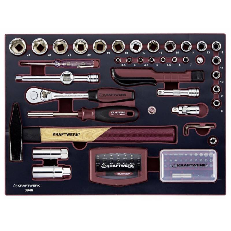 Coffret d'outils Pro-Line 1/4' + 3/8' KRAFTWERK 151 pièces - 3946 - Image 4