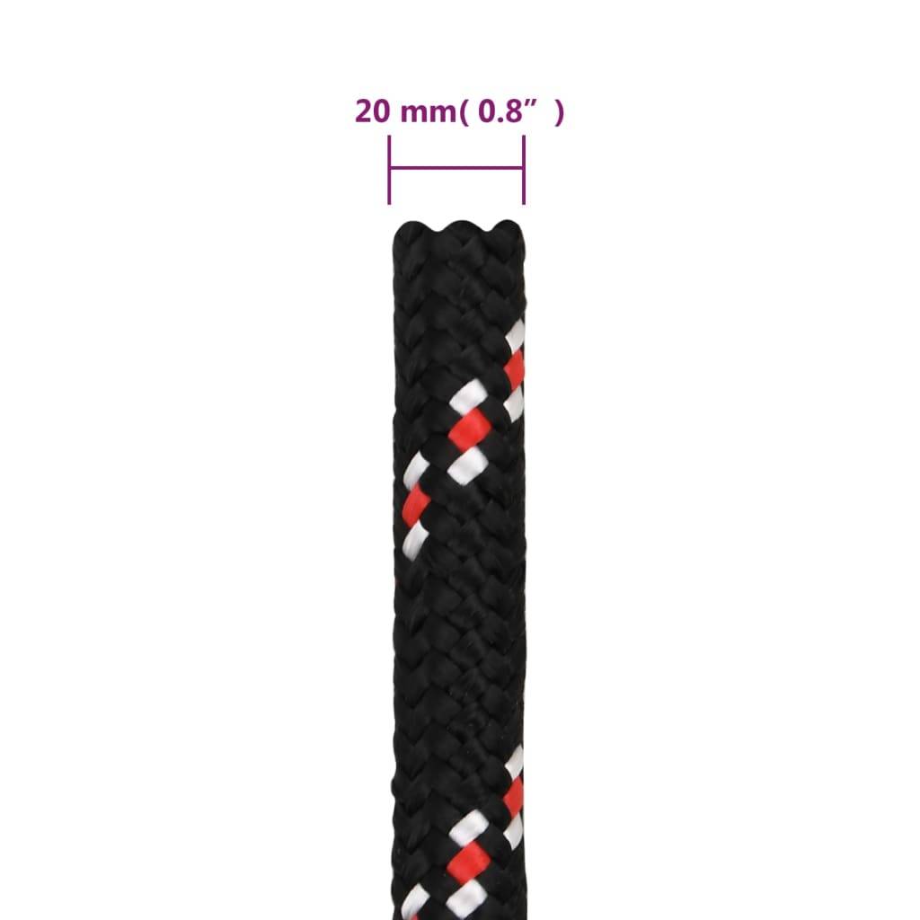 Corde de bateau Noir 20 mm 50 m Polypropylène Maison Chic - Image 6