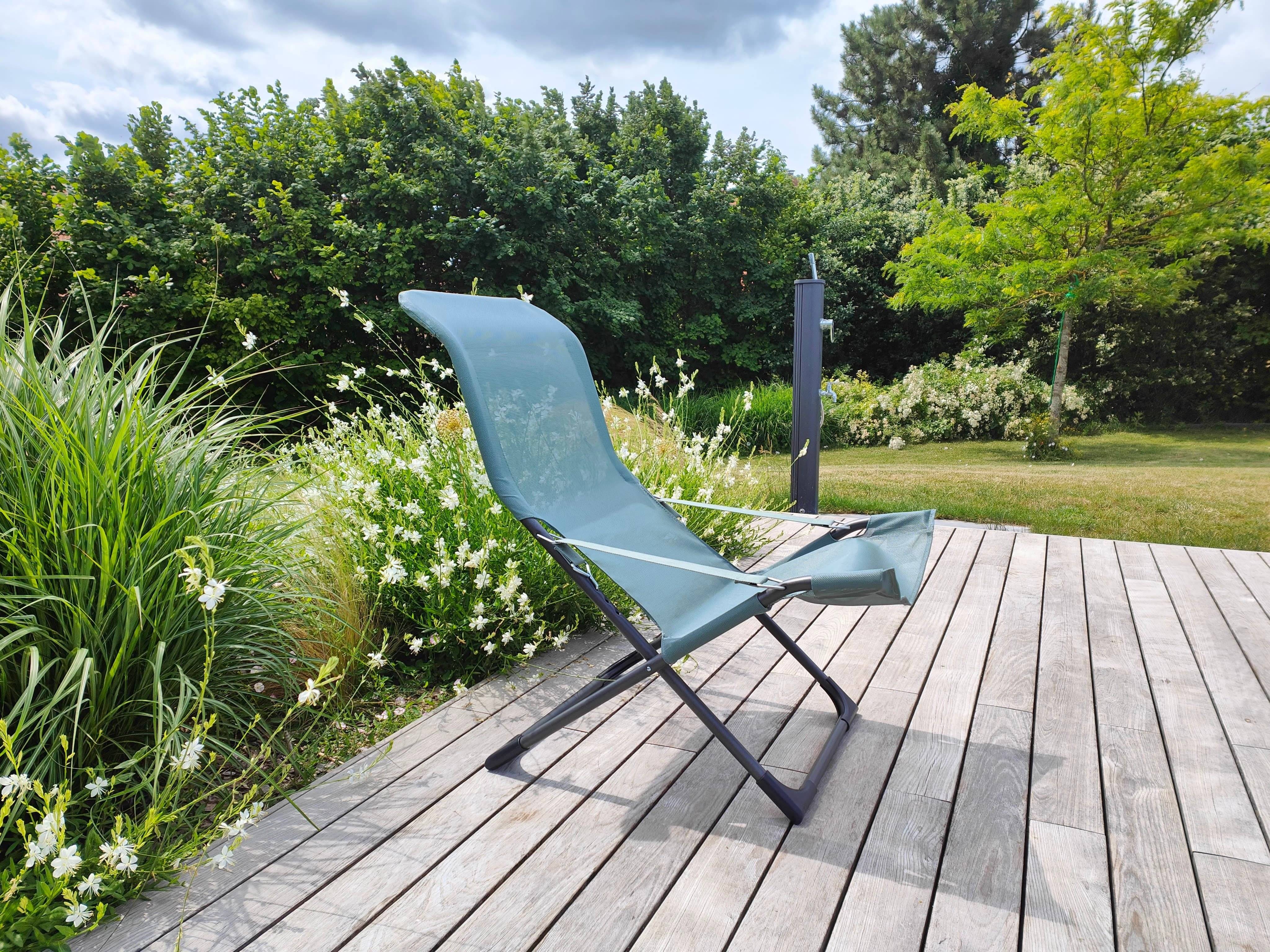 Fiam - Fauteuil FIESTA Acier ANTHRACITE Texfil VERT SAUGE 84/98x61x88/105 cm FIAM - Image 5