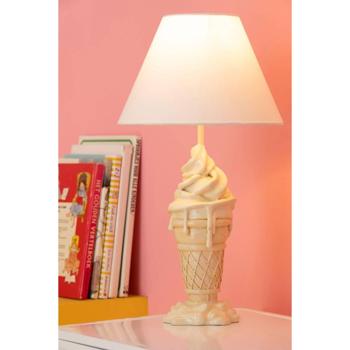 J-Line - Lampe à Poser Enfant "Crème Glacée" 47cm Jaune - Image 4