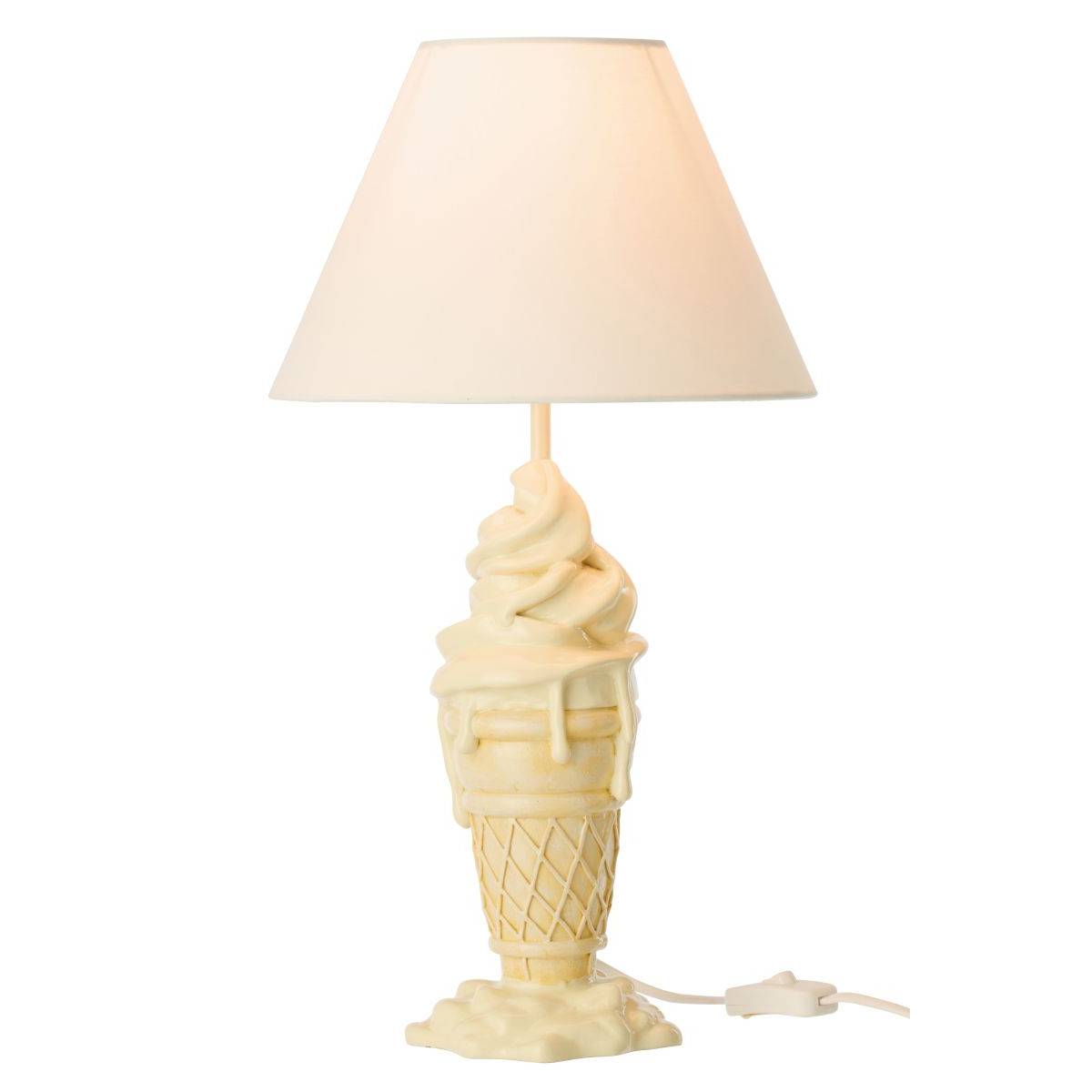 J-Line - Lampe à Poser Enfant "Crème Glacée" 47cm Jaune - Image 2