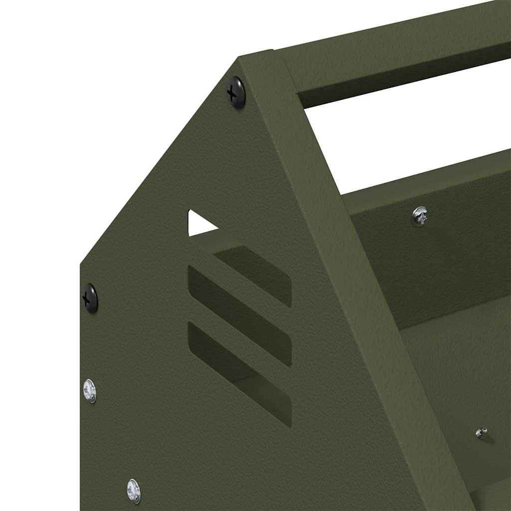 Mangeoire Linéaire Poule Métal Extérieur Grille Hygiénique Olive - ComfortXL Outdoor Living - Image 7