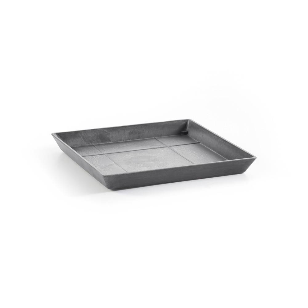Ecopots - Soucoupe Square 40 Gris - 35,5 x 35,5 x H. 3,5 cm ECOPOTS
