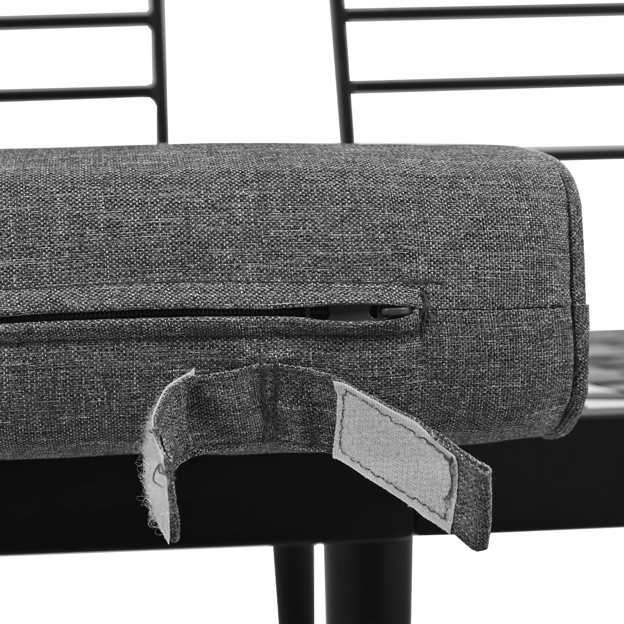 Set de mobilier de jardin 6 pièces avec 2 canapés, 2 fauteuils et 2 tables Acier Gris - PANGIVO - Image 10