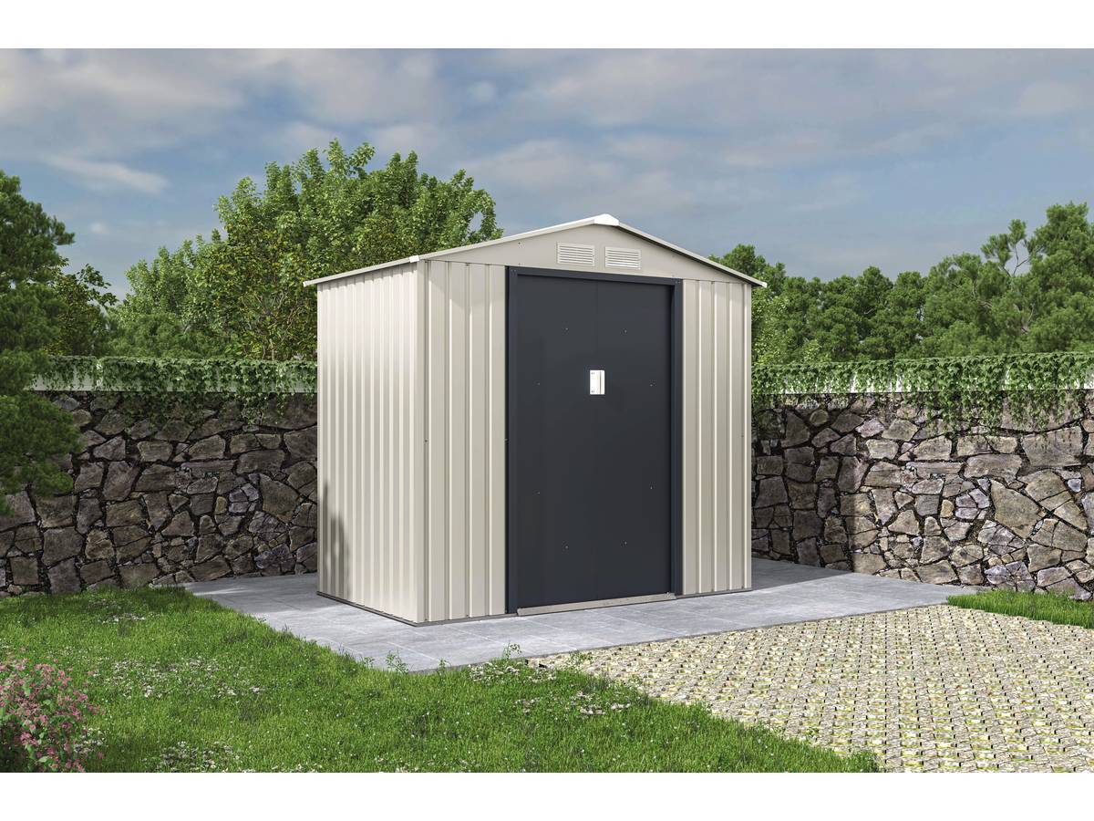 Abri De Jardin Métal "nebraska" - 4.07 M² - Beige/gris Anthracite -habitat Et Jardin - Image 2