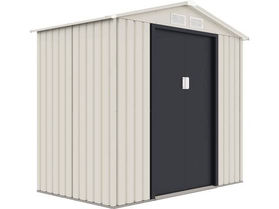 Abri De Jardin Métal "nebraska" - 4.07 M² - Beige/gris Anthracite -habitat Et Jardin - Image 4