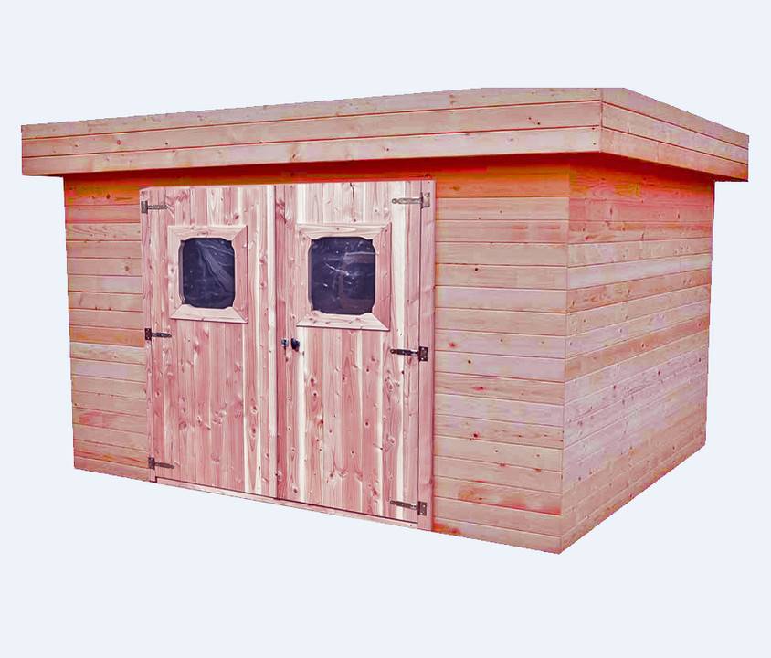 Habrita - Abri de jardin 7.97m² bois naturel DIN3424.02 Habrita - Image 1
