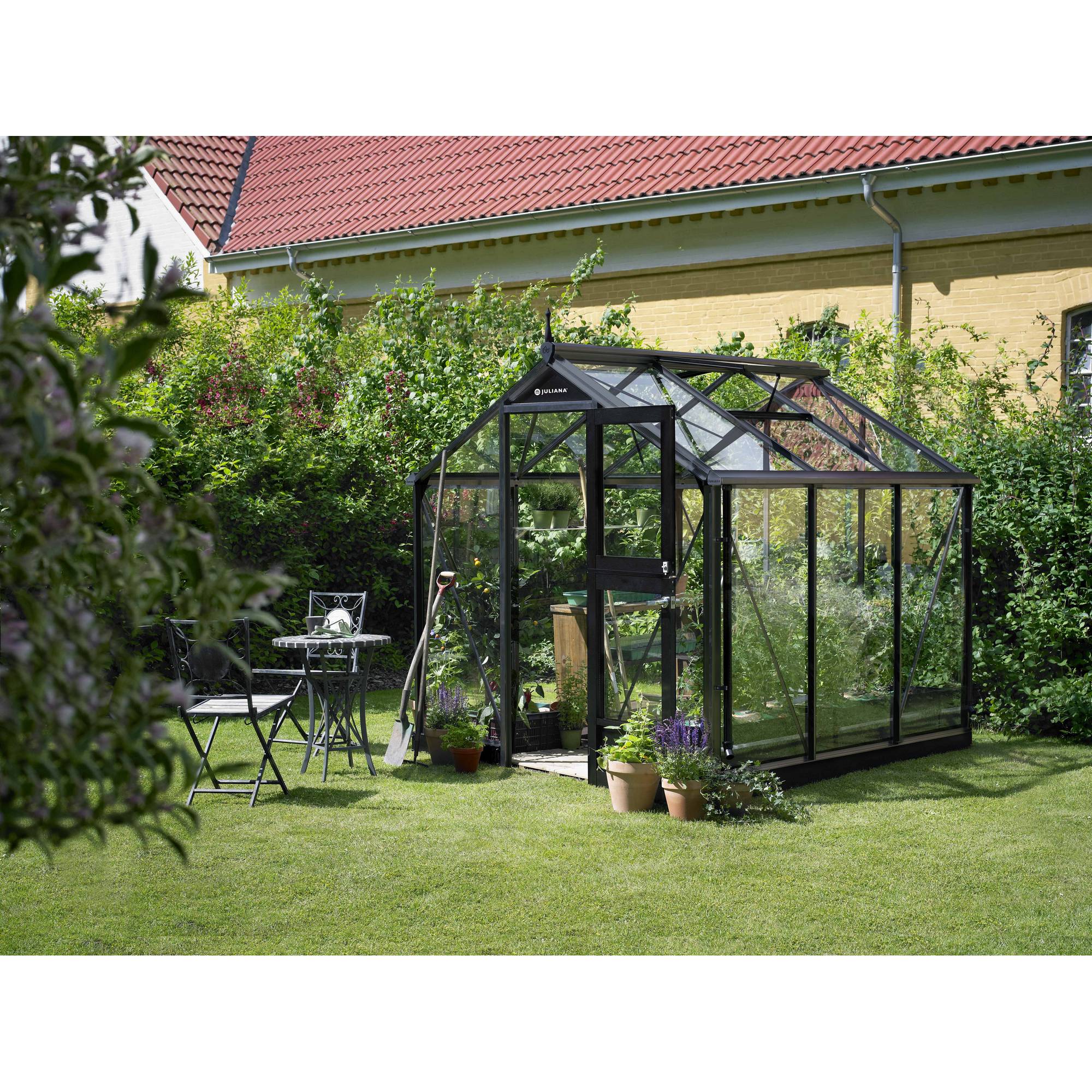 Juliana - Serre en verre trempé 5,0 m² Compact , anthracite - Juliana - Image 1