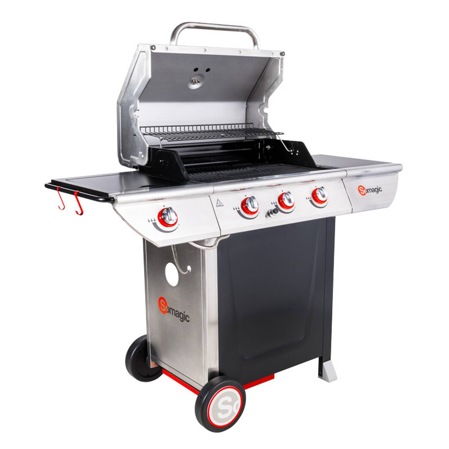 Somagic - MANHATTAN 350GPI barbecue à gaz - 3 brûleurs 10.5kW + plaque chauffante - SOMAGIC - Image 5