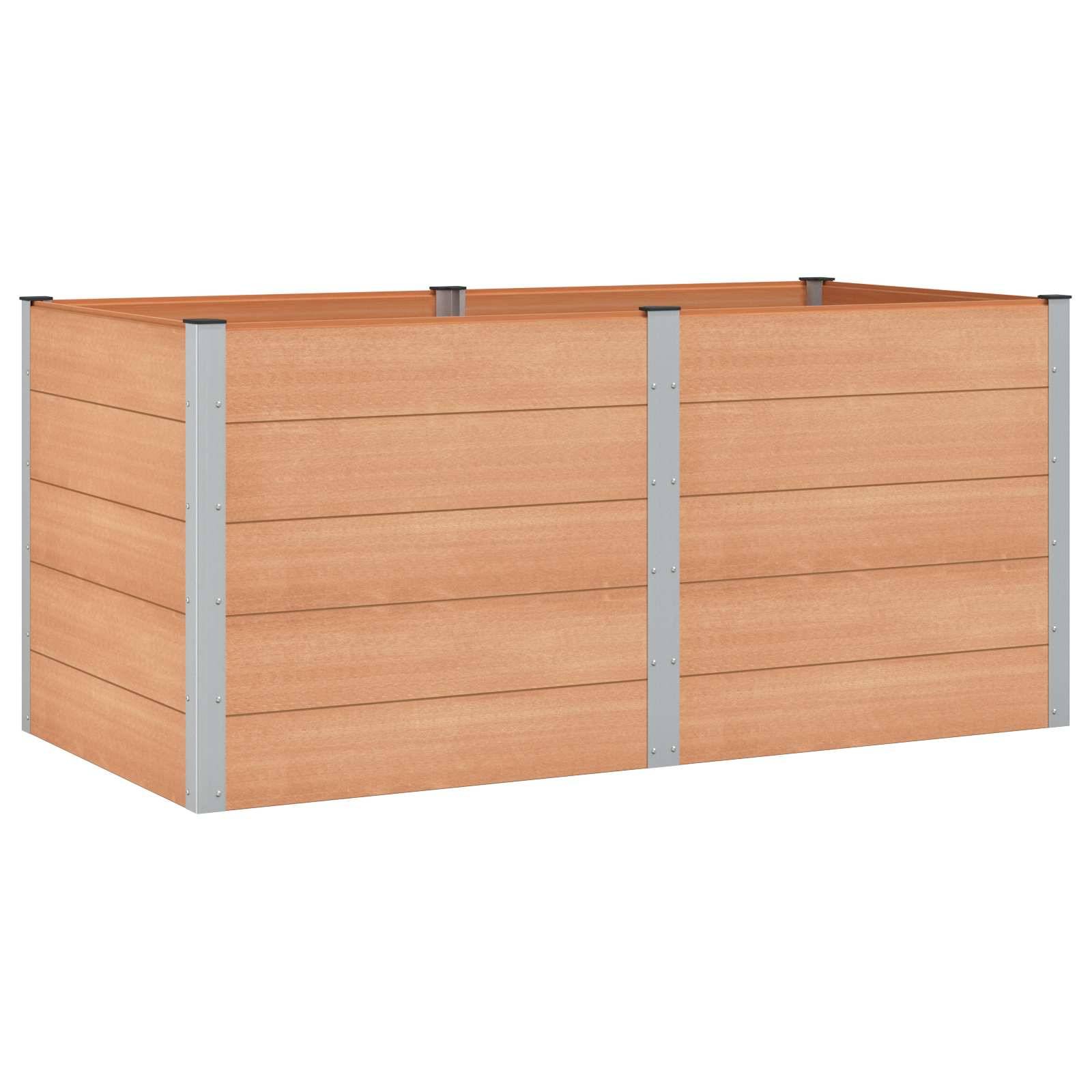 PANGIVO - Jardinière surélevée composite bois plastique et aluminium marron 200 x 100 x 91 cm - PANGIVO - Image 2