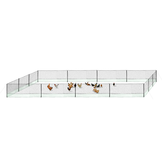 IDMARKET - Kit clôture filet à poules 50 M avec porte 15 piquets double pointe - Image 9