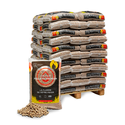 GRUCHY - Pellet / Granulés de bois premium - Gruchy - 66 sacs de 15kg - Image 1