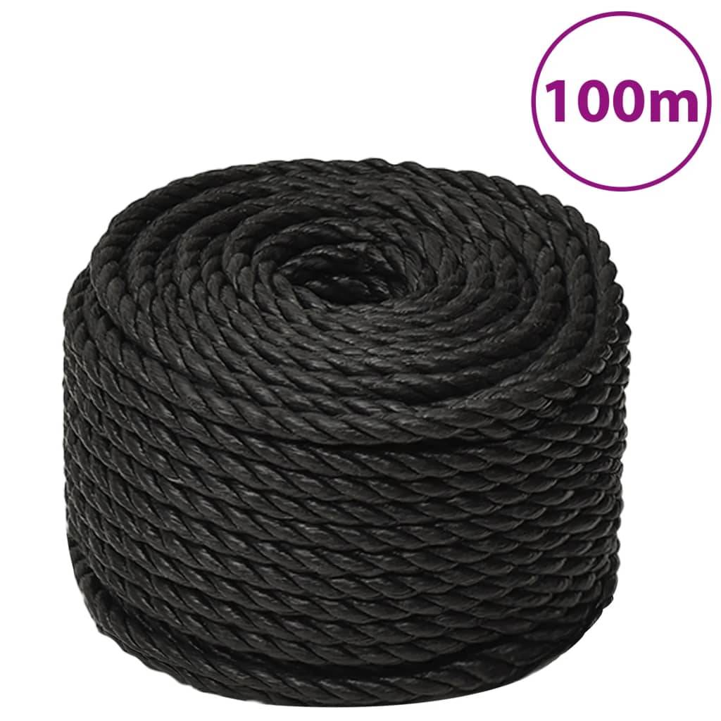 Corde de travail Noir 16 mm 100 m polypropylène Maison Chic - Image 2