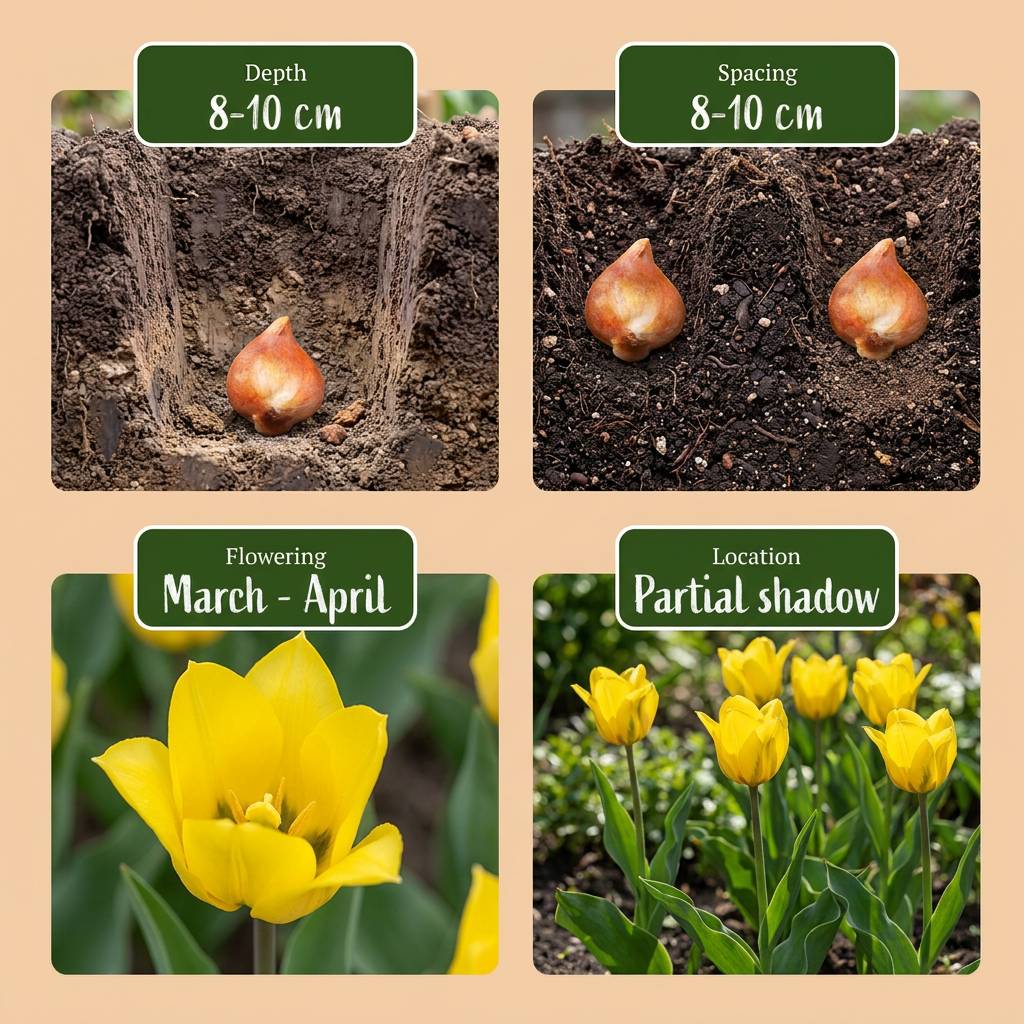 La Green Touch - Tulipe des bois - 20 bulbes - calibre 5/6 - Image 4