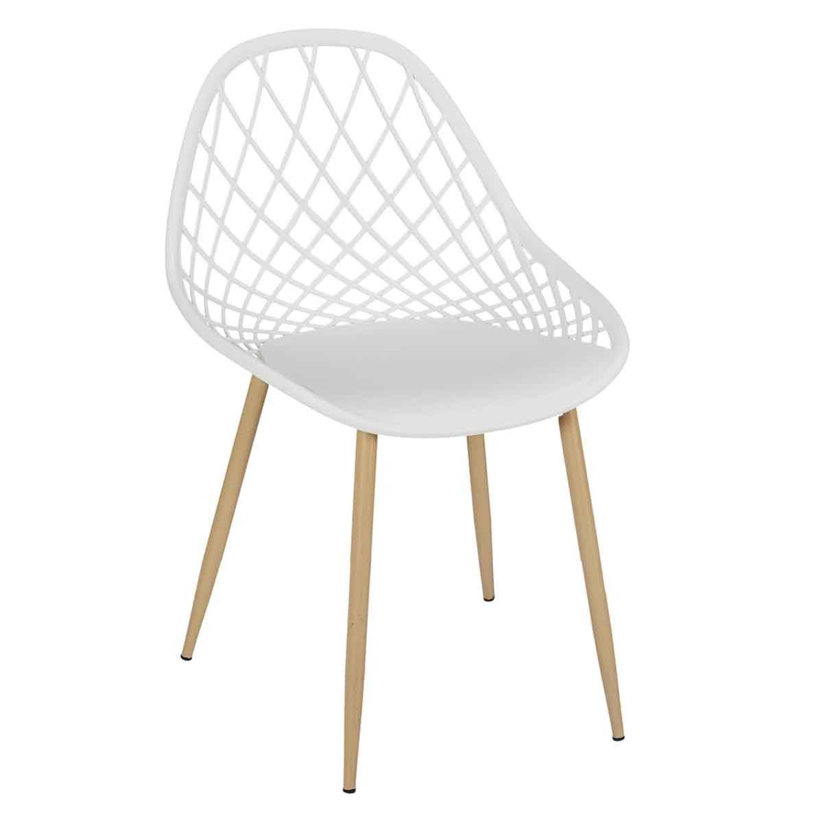 The Home Deco Factory - Lot de 4 Chaises Design "Malaga" 80cm Blanc - Image 2