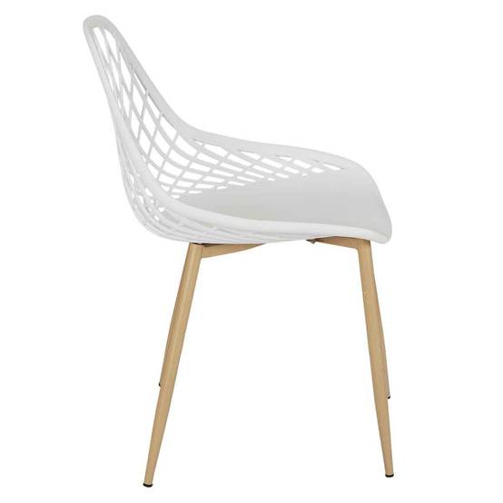 The Home Deco Factory - Lot de 4 Chaises Design "Malaga" 80cm Blanc - Image 4