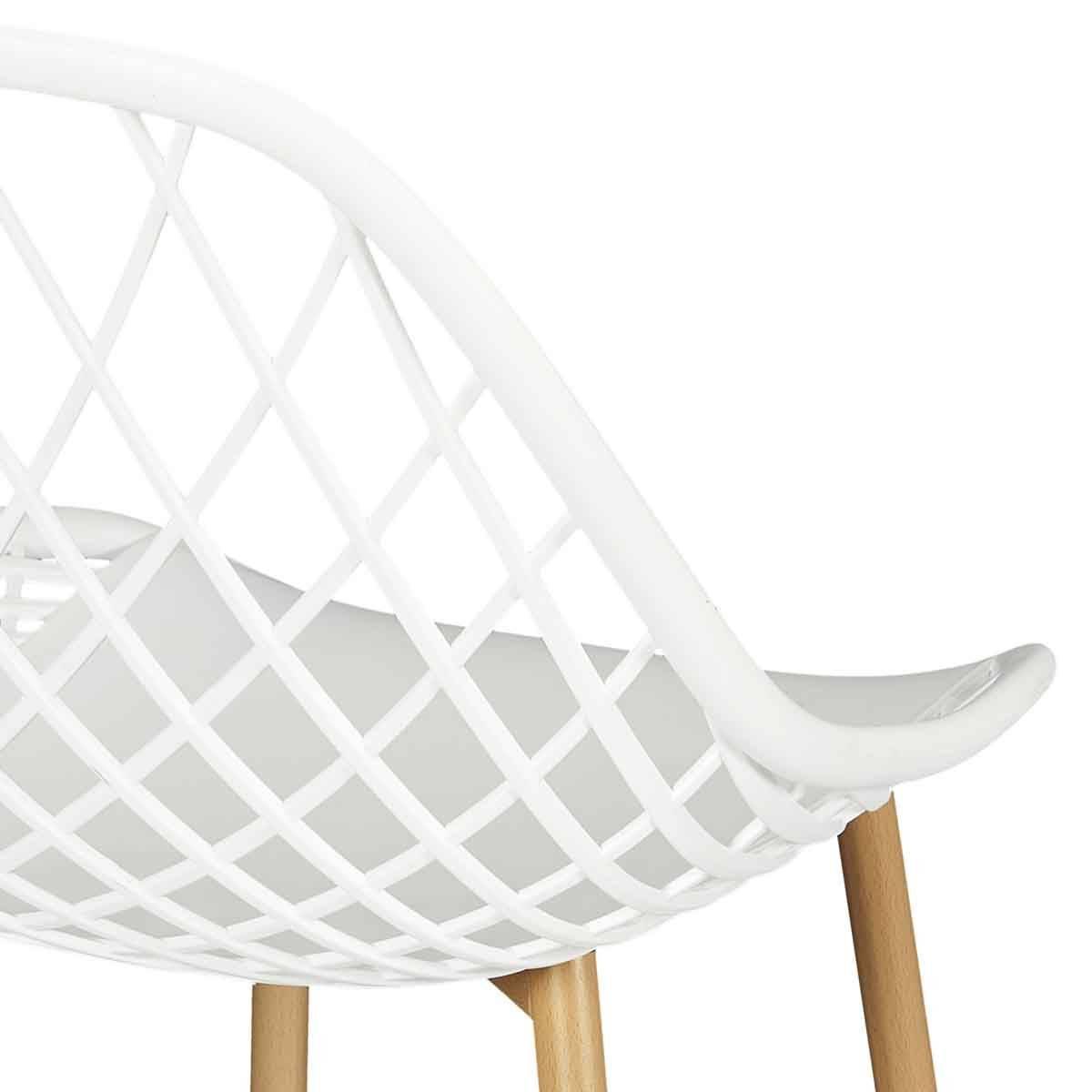 The Home Deco Factory - Lot de 4 Chaises Design "Malaga" 80cm Blanc - Image 6