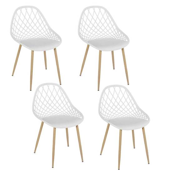The Home Deco Factory - Lot de 4 Chaises Design "Malaga" 80cm Blanc - Image 1