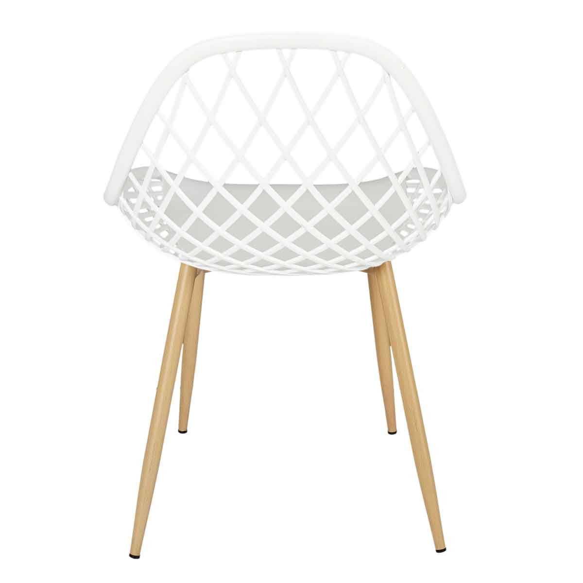 The Home Deco Factory - Lot de 4 Chaises Design "Malaga" 80cm Blanc - Image 5