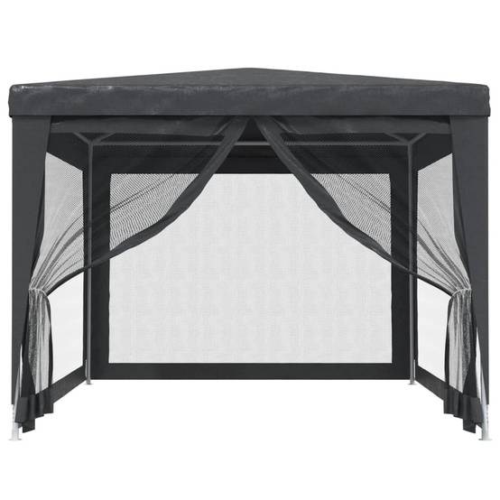 Tonnelle de Réception 4x3m Acier avec 4 Parois Moustiquaires Jardin Anthracite - ComfortXL Outdoor Living - Image 3