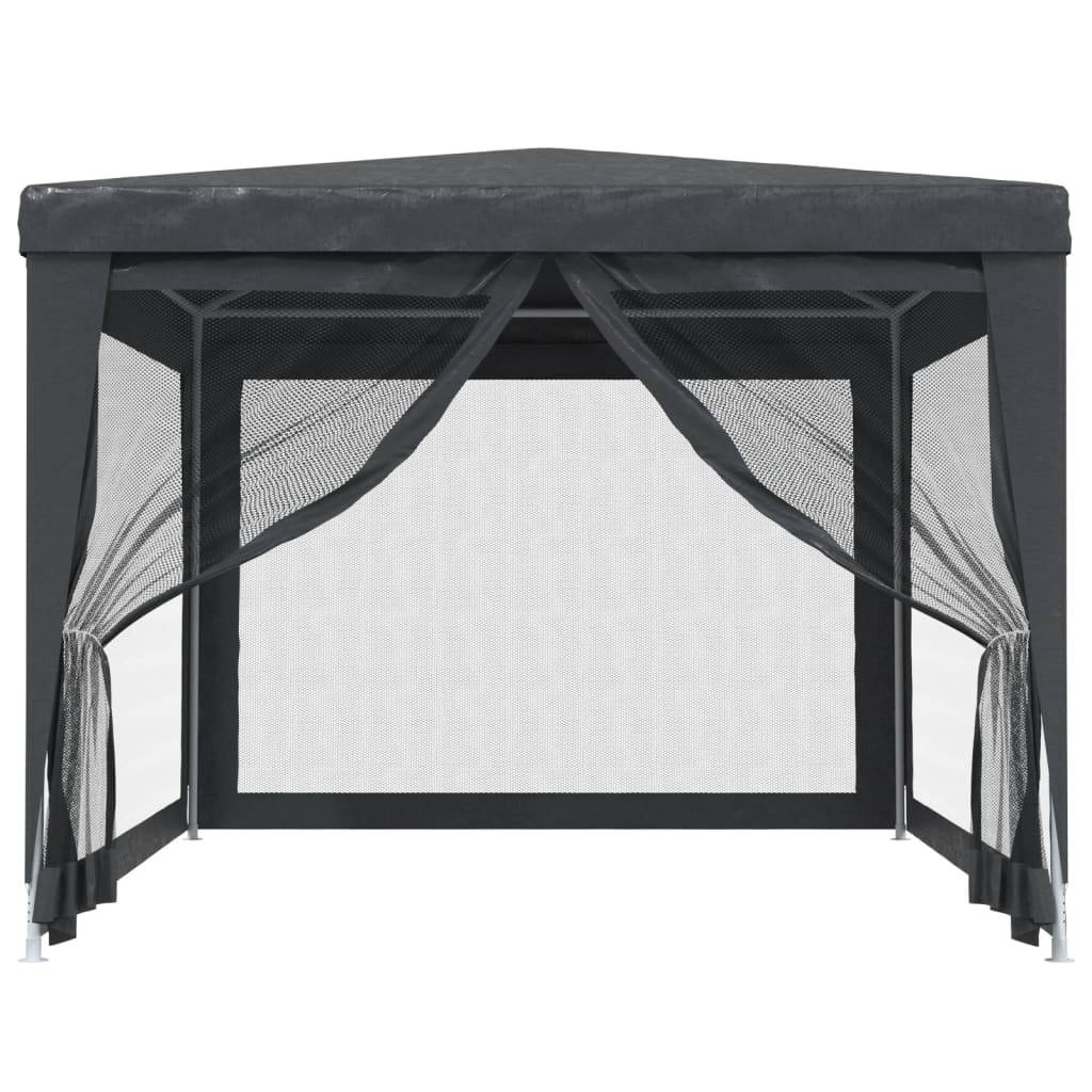 Tonnelle de Réception 4x3m Acier avec 4 Parois Moustiquaires Jardin Anthracite - ComfortXL Outdoor Living - Image 3