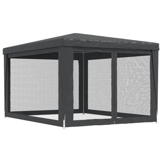 Tonnelle de Réception 4x3m Acier avec 4 Parois Moustiquaires Jardin Anthracite - ComfortXL Outdoor Living - Image 5