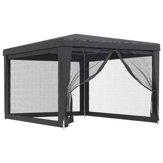 Tonnelle de Réception 4x3m Acier avec 4 Parois Moustiquaires Jardin Anthracite - ComfortXL Outdoor Living - Image 2
