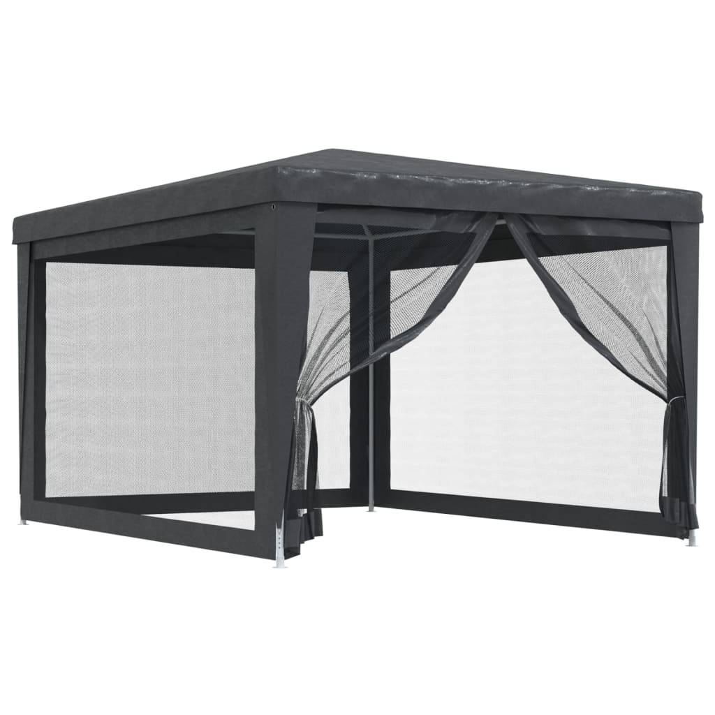 Tonnelle de Réception 4x3m Acier avec 4 Parois Moustiquaires Jardin Anthracite - ComfortXL Outdoor Living - Image 2