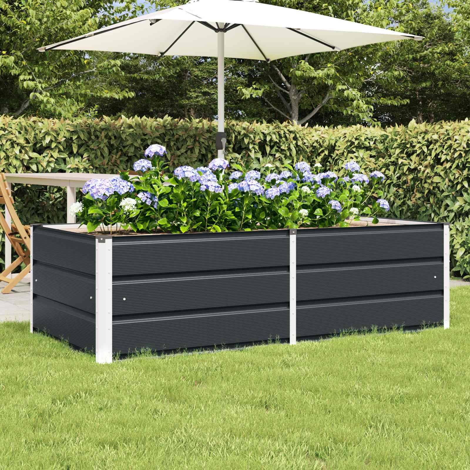 Vidaxl - Jardinière Anthracite 160 x 80 x 45 cm Acier vidaXL 42018192 - Image 1