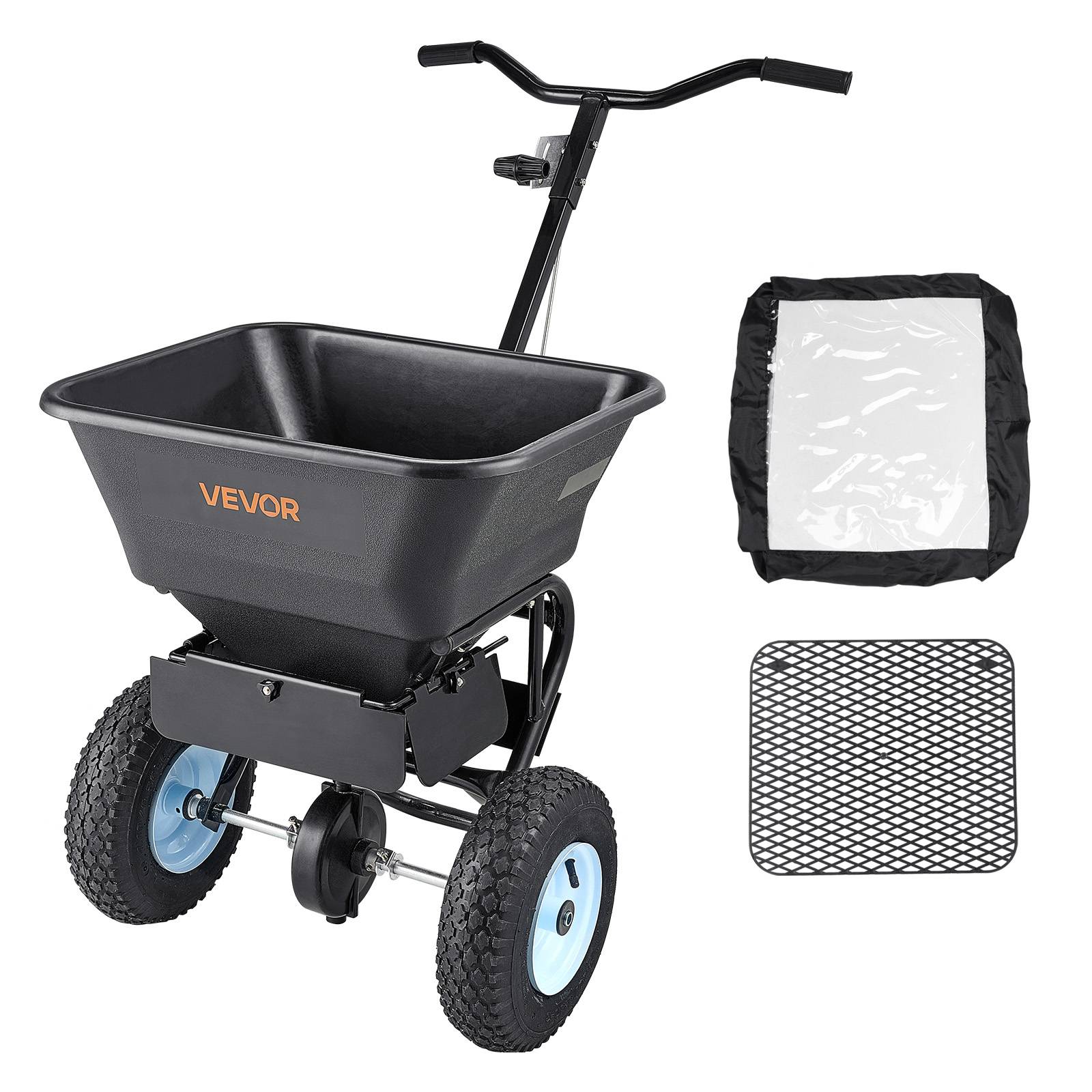VEVOR Épandeur Engrais Semence Semoir à Pousser Capacité 45,2 kg Épandage 0-3 m - Image 1