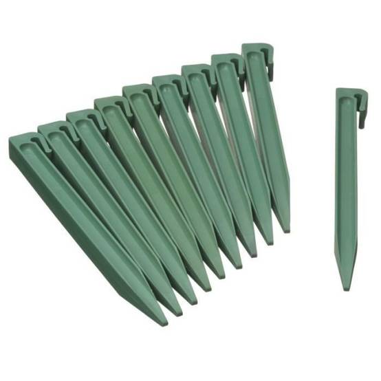 Ancres pour bordure en polyéthylene recyclé - NATURE - H26,7 x 1,9 x 1,8 cm - Vert - Image 1