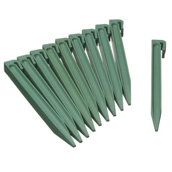 Ancres pour bordure en polyéthylene recyclé - NATURE - H26,7 x 1,9 x 1,8 cm - Vert - Image 1