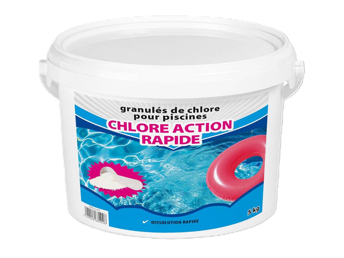 BSI - Chlore Choc - Action Rapide - Dissolution rapide - Idéal Pour Piscine Et Spa - Spécial Bactéries - Granulé - 5kg - Image 1